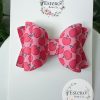 3.5” Apple Vegan Leather Hair Bow - Back to School Hair Bow - Image 2