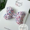 3.5” 4th of July Glitter Hair Bow - 4th of July Hair Bow