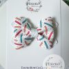 3.5” Pencils Vegan Leather Hair Bow - Back to School Hair Bow - Image 2