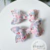 3" Flamingo Vegan Leather Hair Bow - Image 3