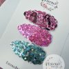 Fashion Doll Snap Hair Clip Set - Pink Snap Clip, Blue Snap Clip - Image 2