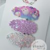 Squish Snap Clip Set - Glitter Hair Clips