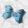 3.5” Summer Blue Dog Hair Bow - Image 2