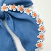 4.5" Denim Fable Bow - Daisy Hair Bow, Denim Hair Bow - Image 3