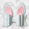 3.5” Easter Bunny Hair Bow - Easter Hair Bow