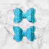 2.5” Blue Twinkle Hair Bow - Image 2