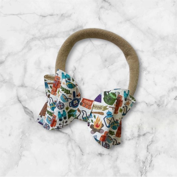2.5” Camping Hair Bow - Outdoor Adventure Hair Bow - Image 3