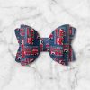 2.5” Fire Truck Hair Bow - Firefighter Hair Bow