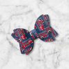 2.5” Fire Truck Hair Bow - Firefighter Hair Bow - Image 2