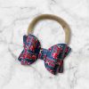 2.5” Fire Truck Hair Bow - Firefighter Hair Bow - Image 3