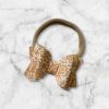 2.5” Mustard Lace Print Hair Bow - Elegant Lace Hair Bow for Girls - Image 4