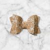 2.5” Mustard Lace Print Hair Bow - Elegant Lace Hair Bow for Girls