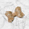 2.5” Mustard Lace Print Hair Bow - Elegant Lace Hair Bow for Girls - Image 2