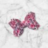 2.5” Pink Floral Hair Bow - Flower Hair Bow - Image 2