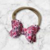 2.5” Pink Floral Hair Bow - Flower Hair Bow - Image 4