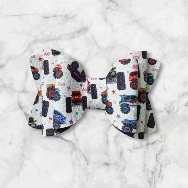 2.5” Monster Truck Hair Bow - Truck Hair Bow - Image 5