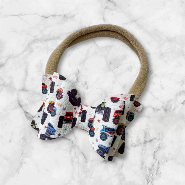 2.5” Monster Truck Hair Bow - Truck Hair Bow - Image 2