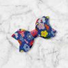 2.5” Summer Retro Floral Hair Bow - Image 2