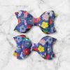 2.5” Summer Retro Floral Hair Bow - Image 3