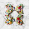 2.5” Summer Floral Hair Bow - Bright Floral Hair Bow for Girls - Image 3