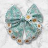 4.5" Daisy Fable Bow - Daisy Hair Bow with Elegant Trim
