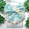 4.5" Daisy Fable Bow - Daisy Hair Bow with Elegant Trim - Image 2
