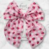 5.5" Strawberry Hair Bow - Strawberry Fable Bow - Image 4