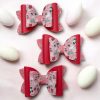 4” Strawberry Fields Hair Bow - Easter & Spring Bow for Girls - Image 3