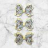 3.5” Bunny Fields Hair Bow - Easter Hair Bow, Spring Floral Bow for Girls - Image 3