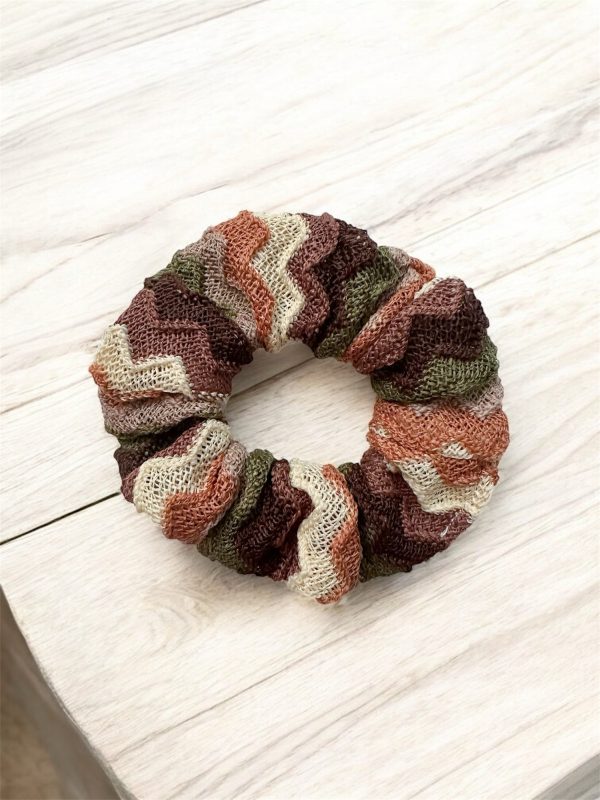Autumn Knit Scrunchie - Fall Scrunchie - Image 2