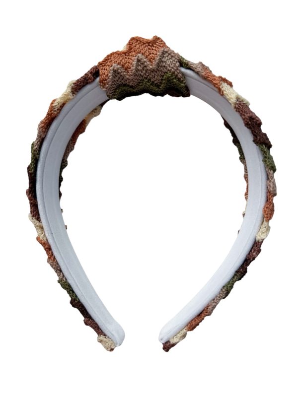 Autumn Knit Top Knot Headband – Fall Hair Accessory - Image 3