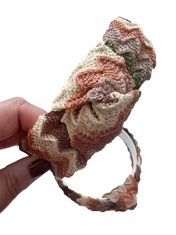 Autumn Knit Top Knot Headband – Fall Hair Accessory - Image 2