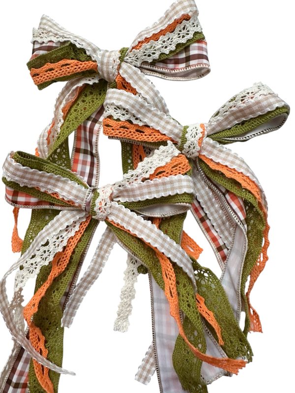 The Harvest Bow – Fall Hair Bow for Kids & Adults | Messy Ribbon Bow - Image 3