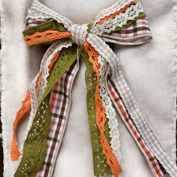 The Harvest Bow – Fall Hair Bow for Kids & Adults | Messy Ribbon Bow