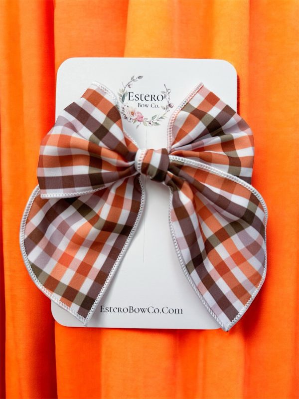 4.5" Fall Plaid Fable Bow – Autumn Hair Accessory for Girls & Women - Image 2