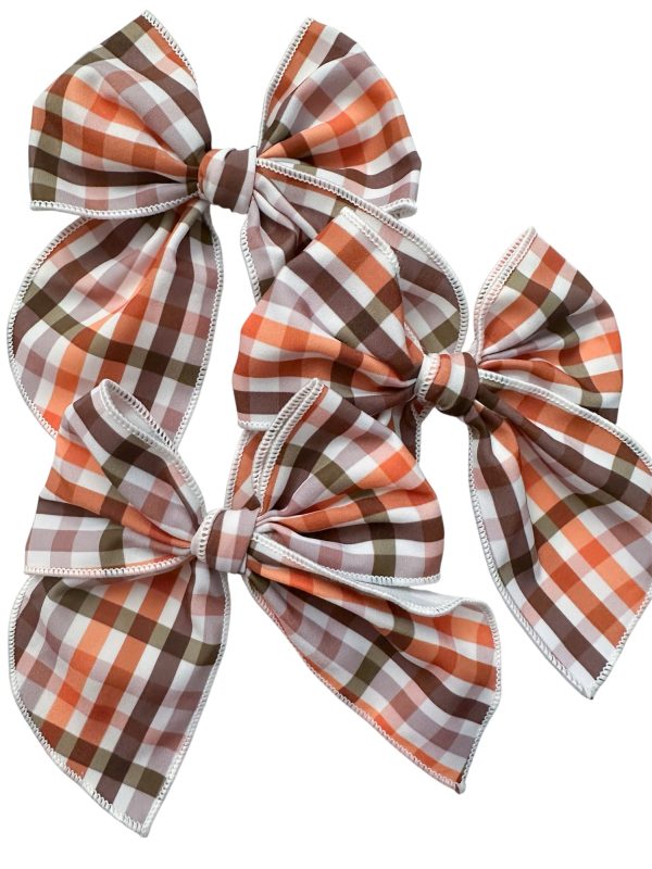4.5" Fall Plaid Fable Bow – Autumn Hair Accessory for Girls & Women - Image 4