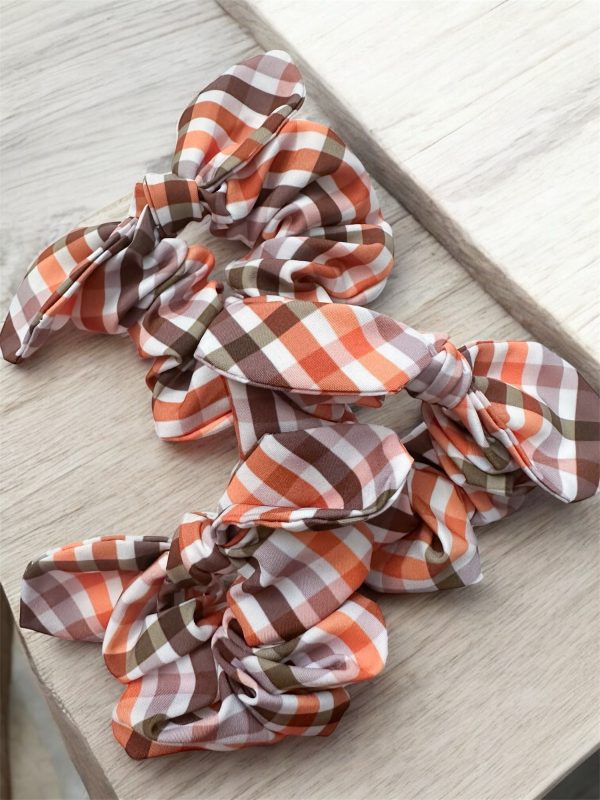 Fall Plaid Scrunchie - Fall Scrunchie - Image 3