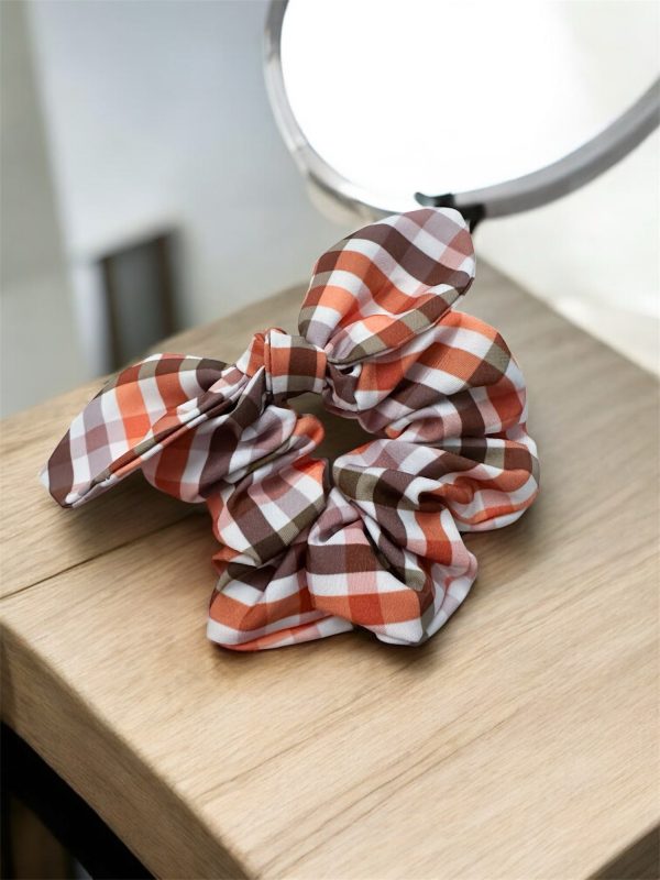 Fall Plaid Scrunchie - Fall Scrunchie - Image 2